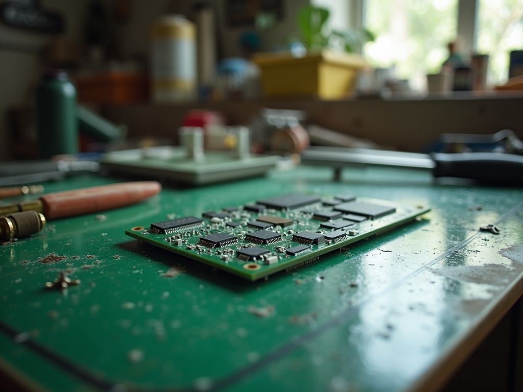 Printed circuit board with microchips