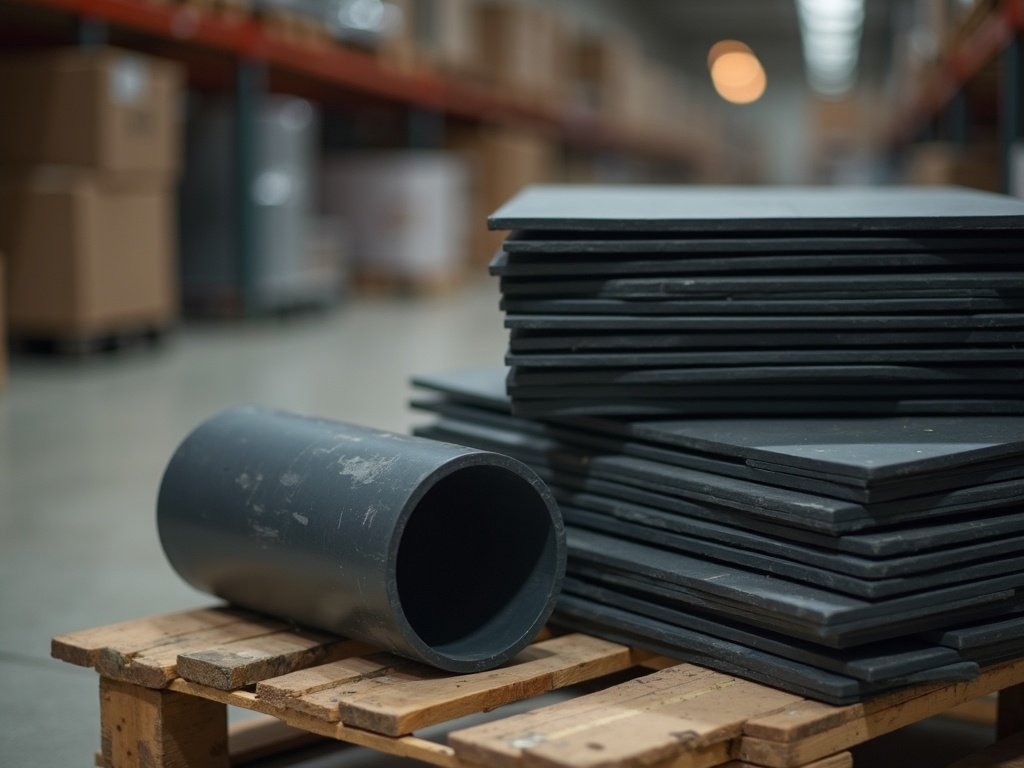 Dark grey PVC sheet and rod