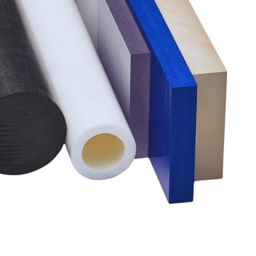 Engineering plastic sheets and rods in various colours