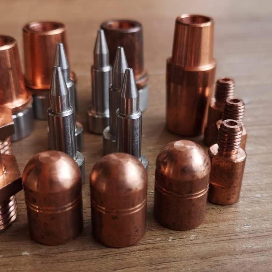 Machined copper electrodes