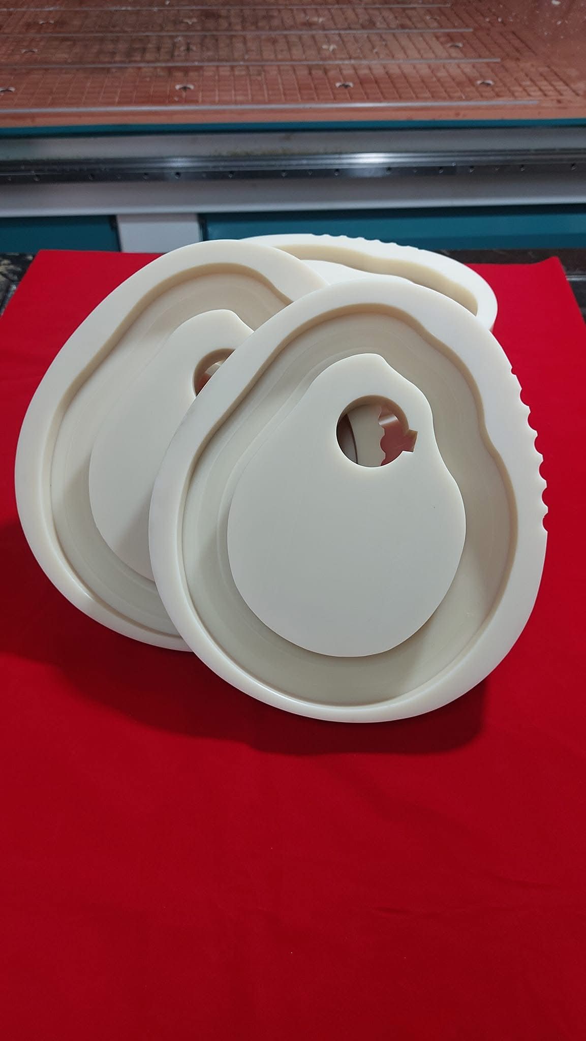 Ivory plastic cam plates